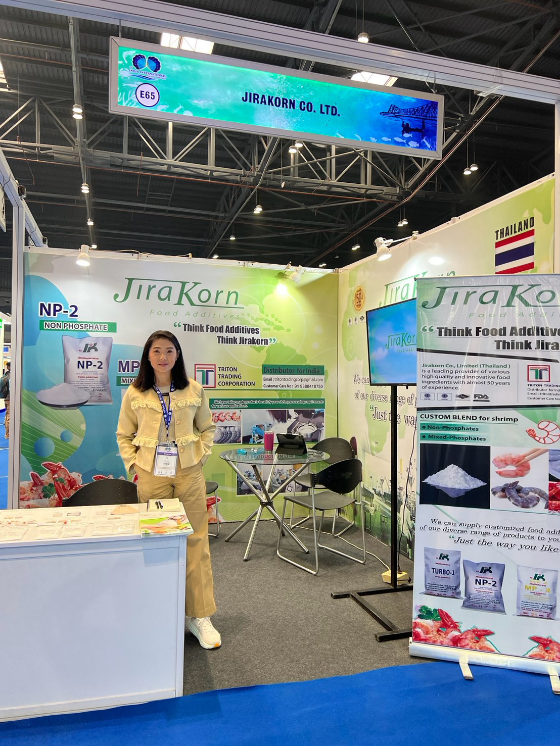 Jirakorn booth at India International Seafood Show