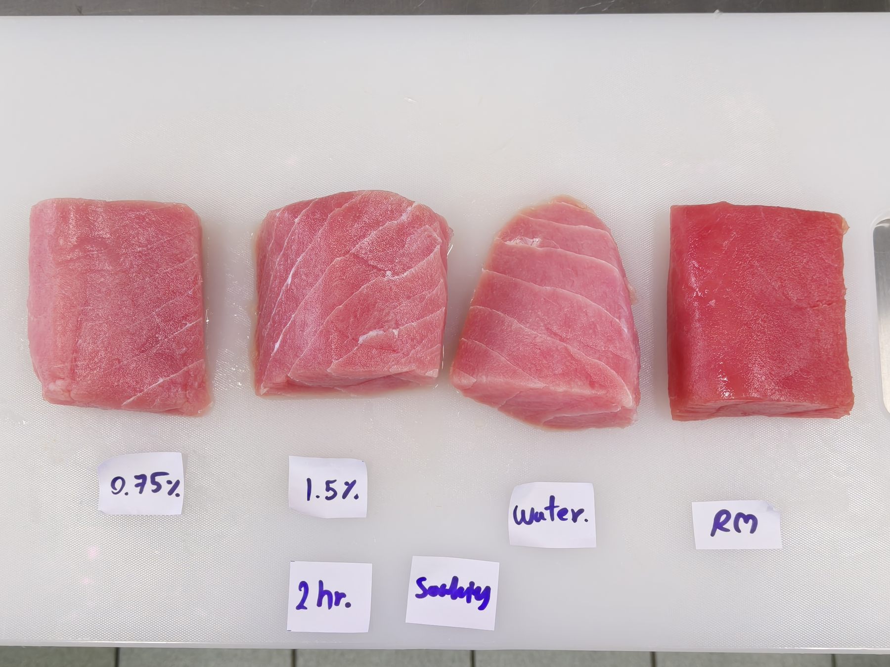 Tuna soak-treatment trial