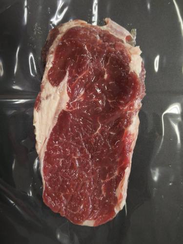 Beef trial sample, vacuum-packed
