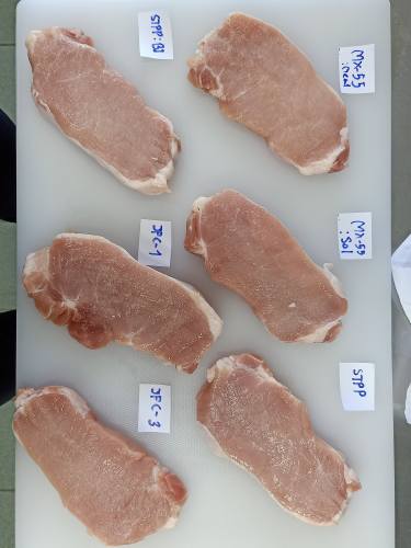 Pork trial samples, treatment comparison