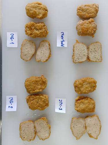 Fried chicken nugget trial comparison