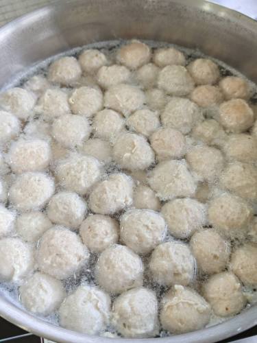 Meatballs, cooking trial